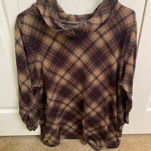 Plaid Pullover Hooded Flannel Shirt 1X 2X